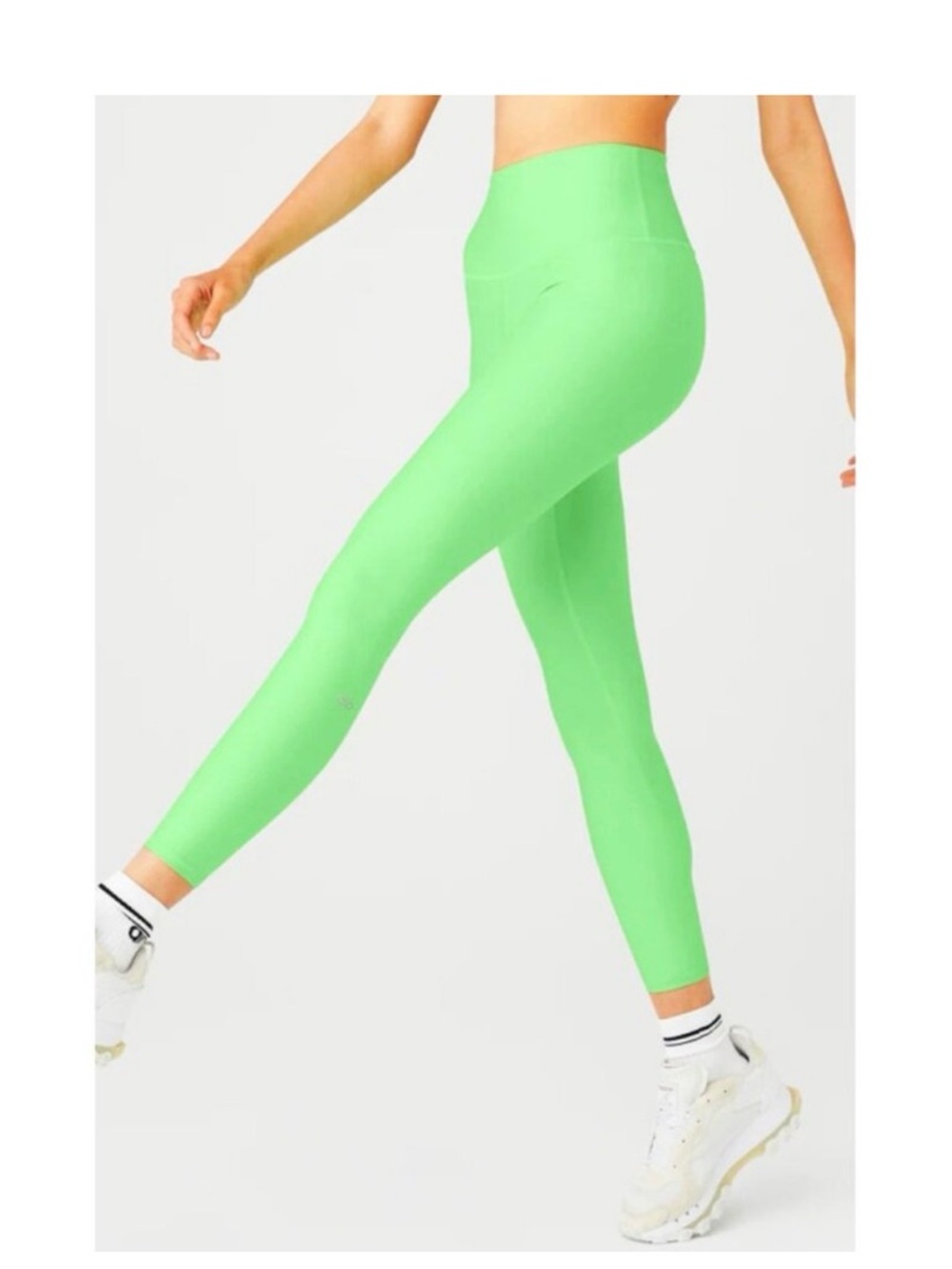 Alo 7/8 High-Waist Airlift Leggings Ultramint Neon Bright Hi-Rise Tights Pants S - Picture 2 of 5